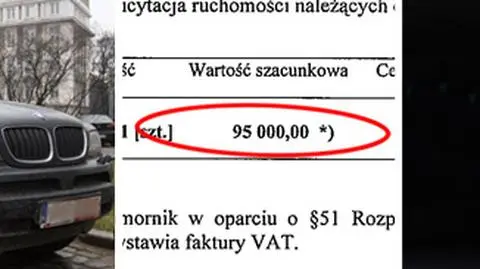 Komornik sprzedaje BMW Kurskiego