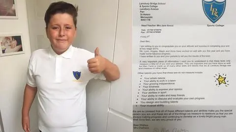 Autystyczny chłopiec nie zdał egzaminu. Nauczycielka wysłała mu list