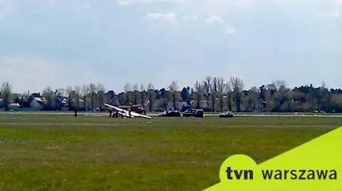 Awaryjne lądowanie cessny na Bemowie