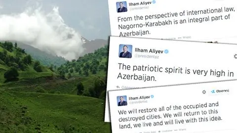 Seria tweetów prezydenta Azerbejdżanu. Ostrzega Armenię przed wojną?