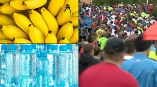 Biegacze na całym świecie mają wypić 100 tys litrów wody i zjeść tony bananów