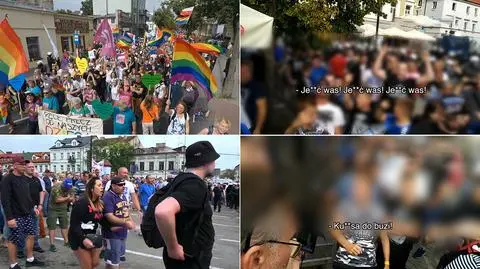 Marsz równości w Płocku. Zachowanie i okrzyki dzieci na kontrmanifestacji