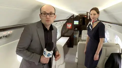 Samolot dla VIP-ów w pierwszej misji. Na pokładzie reporter TVN24
