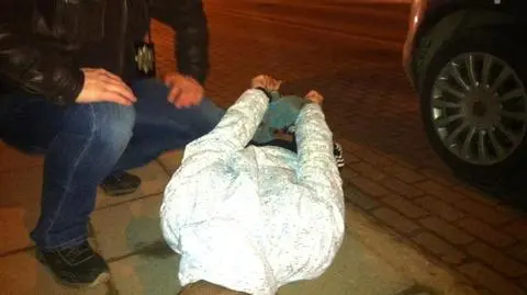 Na widok funcjonariuszy próbował uciekać