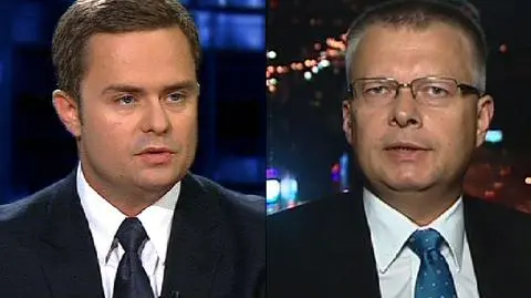 Adam Hofman i Janusz Kaczmarek w "Kropce nad i" 