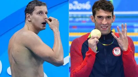 Konrad Czerniak i Michael Phelps w odmiennych nastrojach
