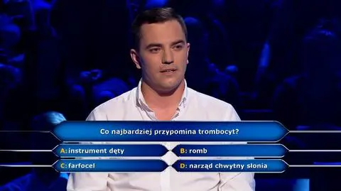 "Milionerzy": pytanie o trombocyty za dwa tysiące złotych