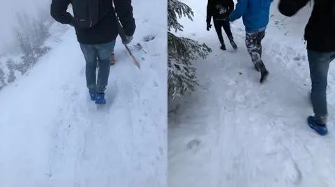 Tatry. Nieodpowiedzialni turyści w drodze na Kasprowy Wierch