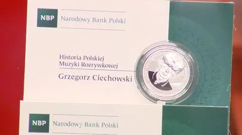 Grzegorz Ciechowski na srebrnych monetach 