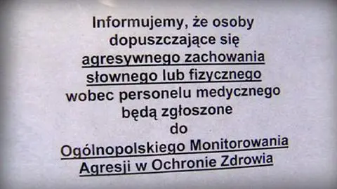 Pacjentom awanturującym się mówią nie