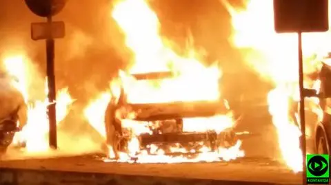 Spłonęły trzy auta