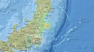 Fala tsunami zarejestrowana w prefekturze Miyagi