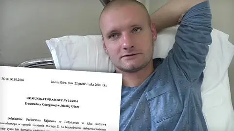 31-letni mężczyzna z poparzonym przełykiem trafił do szpitala (wideo z 22 września 2016)