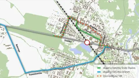 Miesiąc bez przejazdu na Średzkiej. 
Sprawdź objazdy