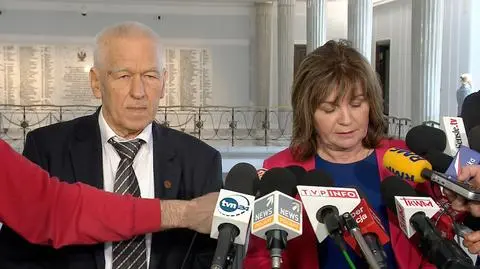 Kornel Morawiecki i Małgorzata Zwiercan odczytali swoje oświadczenie