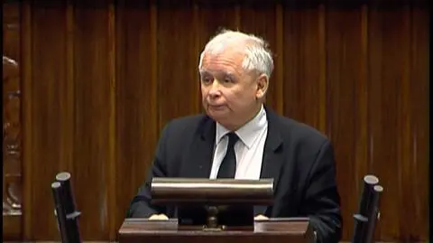 Paweł Suski zwraca się do Jarosława Kaczyńskiego w Sejmie