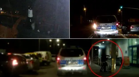 Policjanci z Garwolina. Puste butelki po piwie w radiowozie