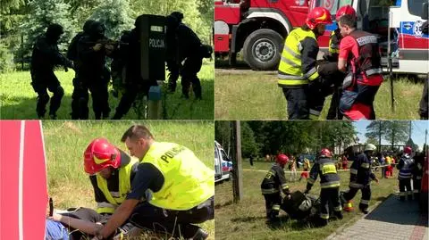 Wypadek autobusu, 50 rannych i antyterroryści. Ćwiczenia przed ŚDM