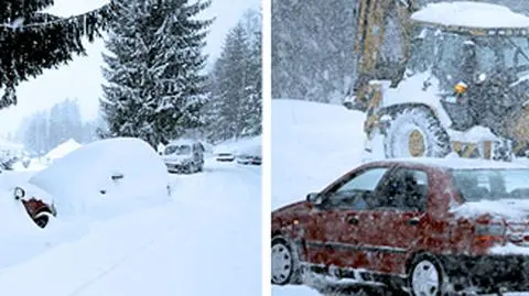 Zima atakuje - alarm w Tatrach, wielkie korki na drogach