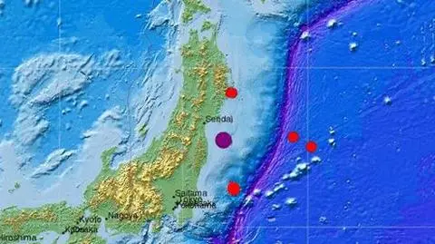 Silne wstrząsy w pobliżu Fukushimy