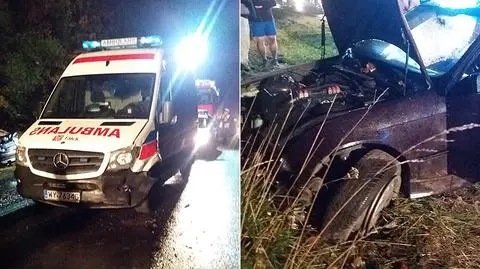 Tczew: Pijany wjechał na karetkę udzielającą pomocy