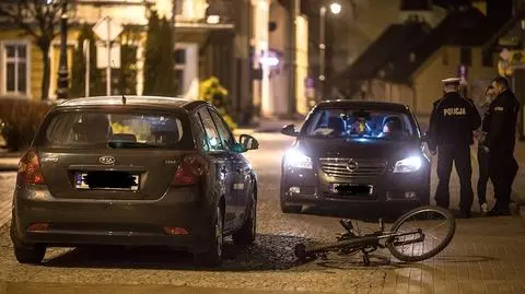 Pijany rowerzysta wjechał w nieoznakowany radiowóz