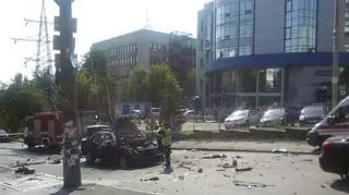 Do wybuchu doszło na skrzyżowaniu jednej z dzielnic Kijowa 