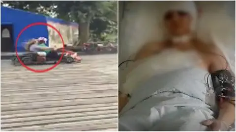 Do wypadku doszło na torze kartingowym (wideo archiwalne)