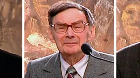 August Kowalczyk podczas uroczystości w Auschwitz