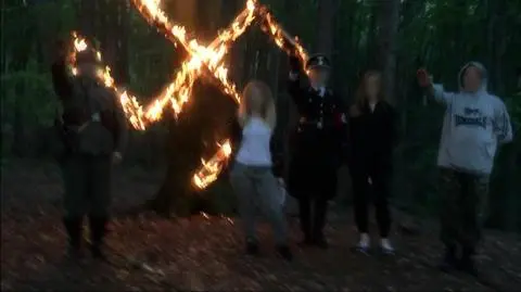 Dressed in Nazi uniforms, members of the Pride and Modernity celebrated Adolf Hitler&#039;s birthday