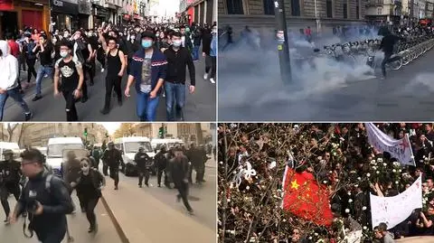 Demonstracje w Paryżu po śmierci Chińczyka