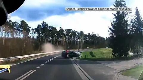 Cyclist crushed by a speeding car 