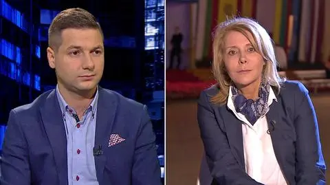 Patryk Jaki i Barbara Dolniak byli gośćmi "Kropki nad i" w TVN24
