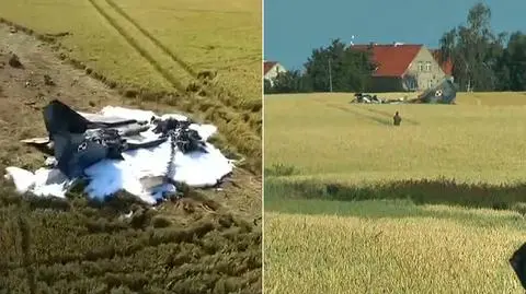 Myśliwiec rozbił się w Sakówku. Nie żyje pilot 
