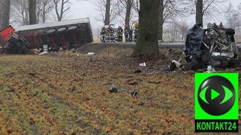 Śmiertelne zderzenie z ciężarówką