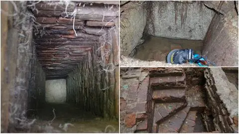 Kanał odkryty pod zamkiem w Człuchowie