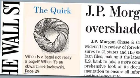Rozprawa o bajglu na łamach Wall Street Journal
