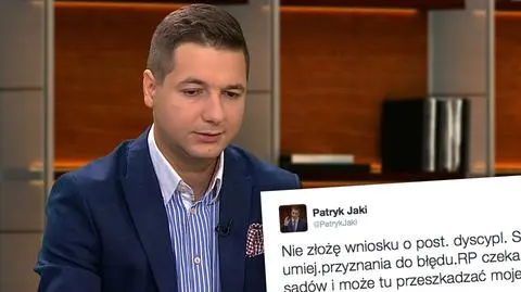Patryk Jaki tłumaczy w TVN24 swoje zachowanie w sądzie