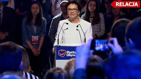 Ewa Kopacz na konwencji PO 