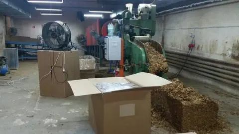 25 ton tytoniu i linia produkcyjna. Zlikwidowana krajalnia