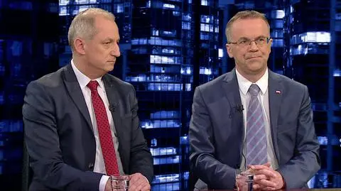 Jarosław Sellin i Sławomir Neumann w "Kropce nad i" w TVN24