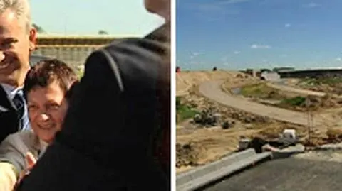 Minister prezentuje listę PO na krzyżówce autostrad