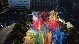 Tak instalacja Janiszewskiego prezentowała się w Madrycie w 1986 r