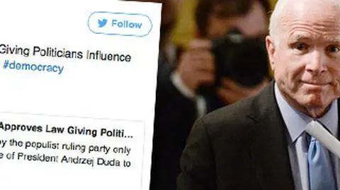 Senator McCain krytykuje decyzję w sprawie Sądu Najwyższego