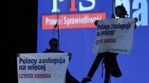 Greenpeace zjezdża z lin, prezes PiS zaprasza na kawę
