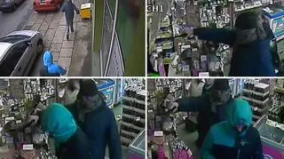 Policja udostępniła kilka kadrów z nagrania, na którym widać moment napadu
