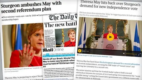 Brytyjskie media o zapowiedzi szkockiego referendum