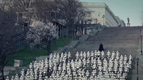 Darth Vader i szturmowcy maszerowali po Schodach Potiomkinowskich