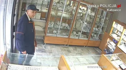 Podejrzewany o kradzież biżuterii w kamerze monitoringu