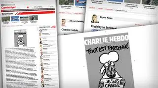 Dziennikarze zilustrowali swoje artykuły karykaturą pochodzącą z "Charlie Hebdo" 